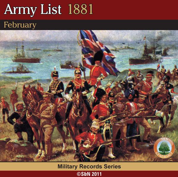 Army List 1881 - February
