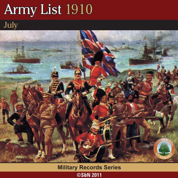 Army List 1910 - July