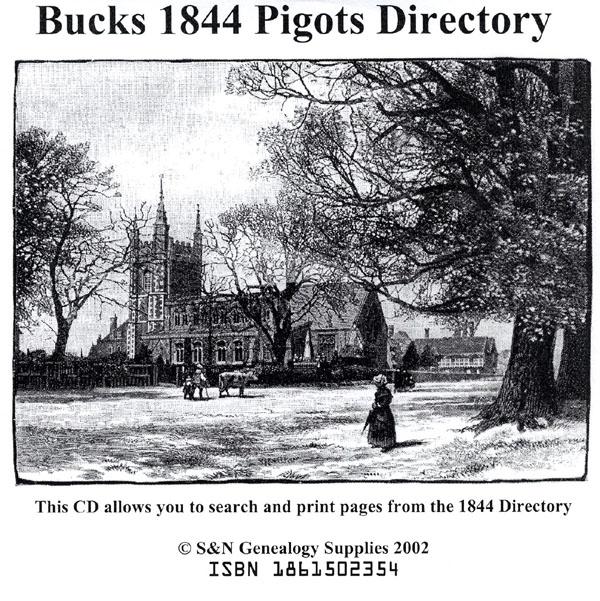 Buckinghamshire 1844 Pigot's Directory - Free Postage