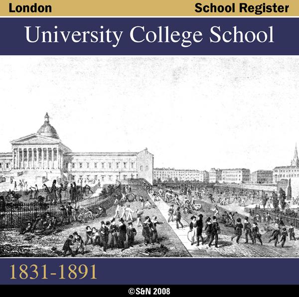 London, University College School Register 1831-1891
