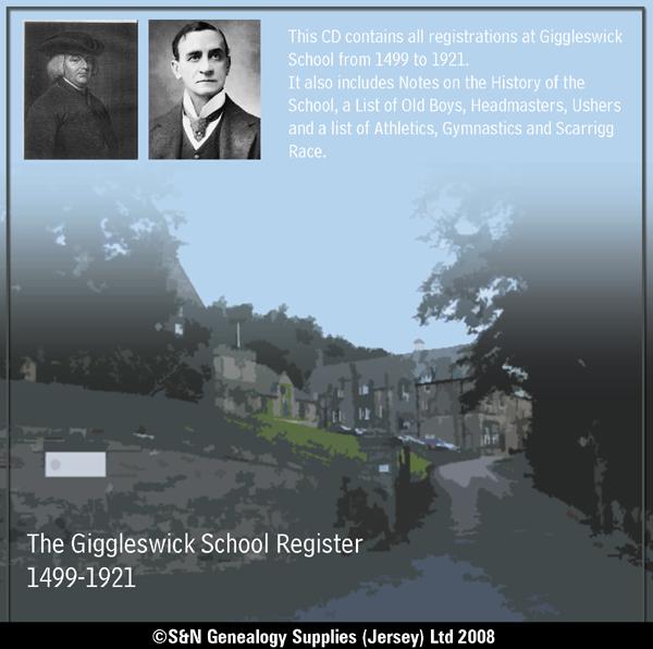 Yorkshire, Giggleswick School Register 1499-1921
