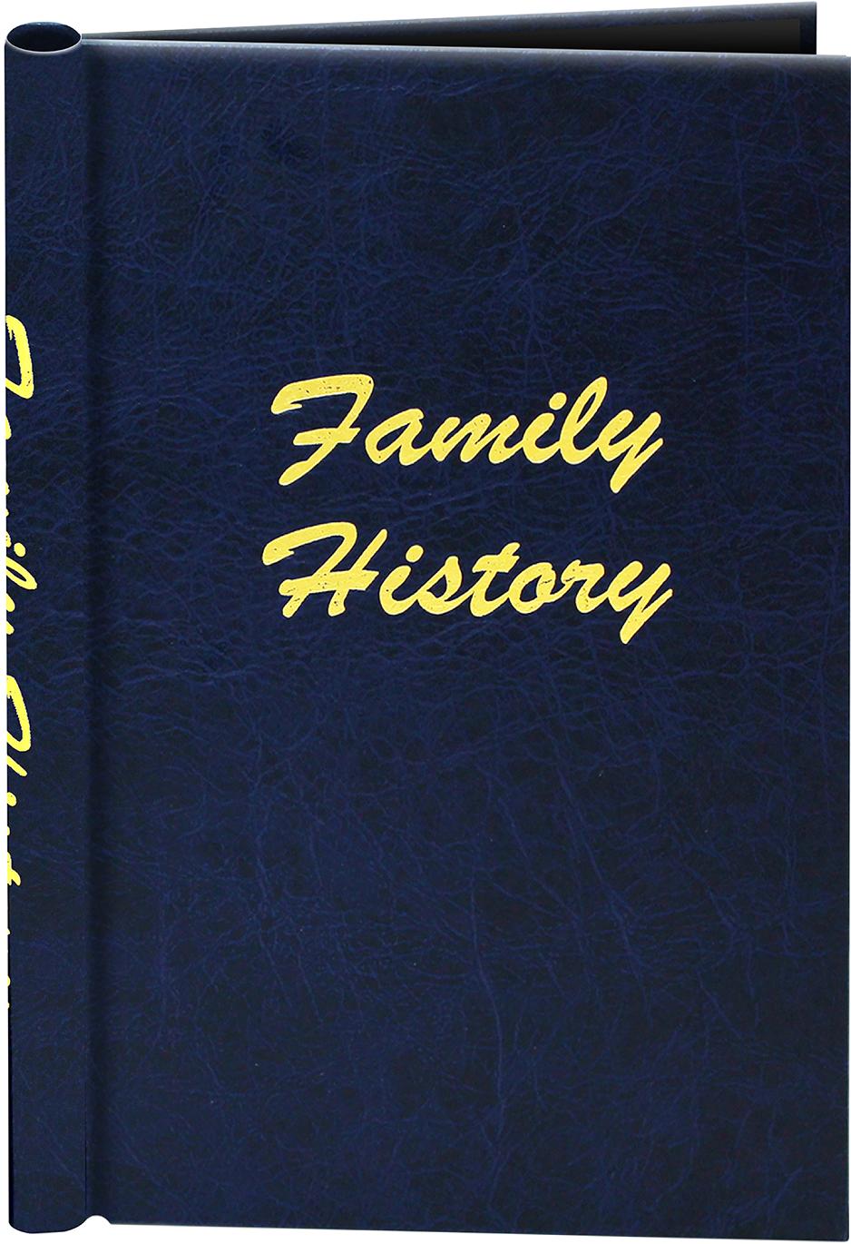 A4 Blue Leather Effect Family History Springback Binder + FREE Fold Out Chart