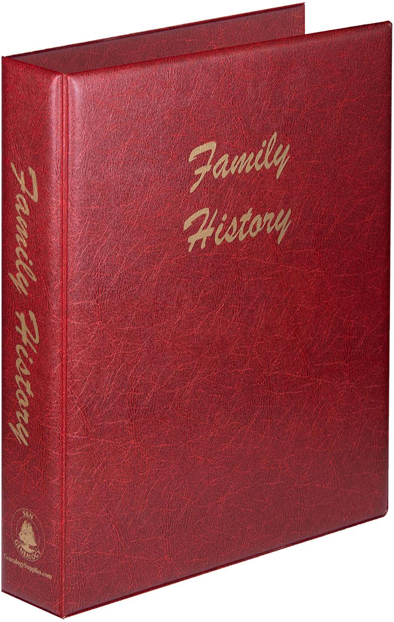 A4 Burgundy Family History Binder