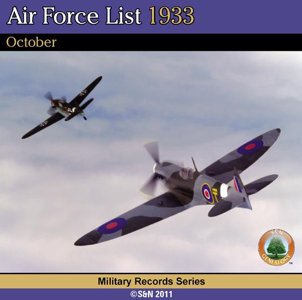 More info about Air Force List 1933 - October 