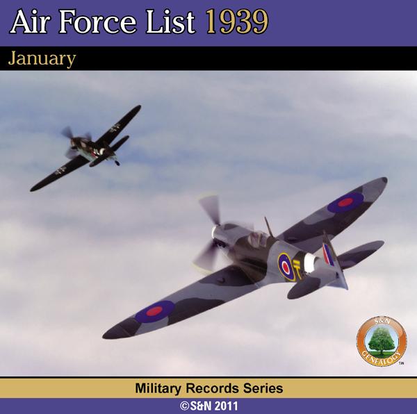 More info about Air Force List 1939 - January