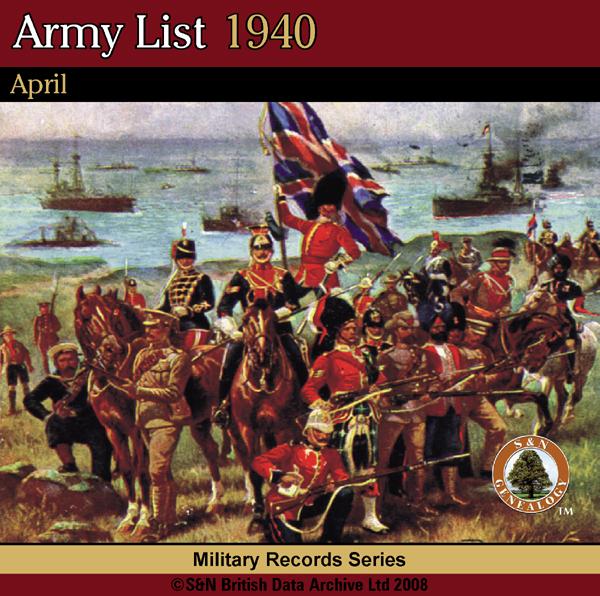 More info about Army List 1940 - April