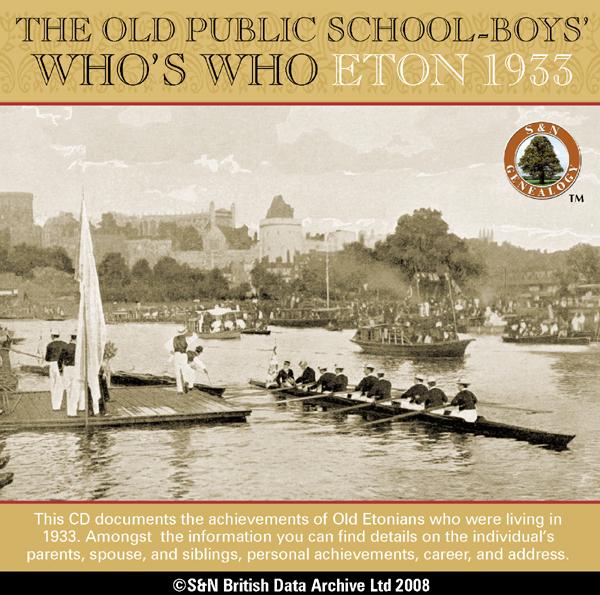 More info about Berkshire, Old Public School-Boys' Who's Who - Eton 1933