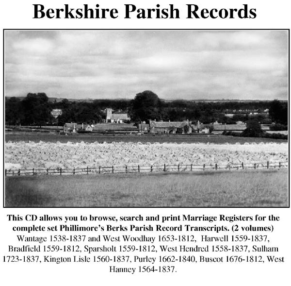 More info about Berkshire Phillimore Parish Records (Marriages) Volumes 01 & 02 on one CD