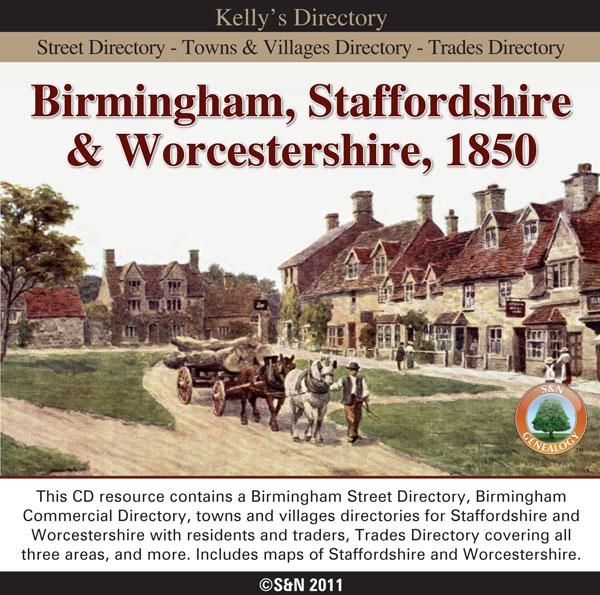 More info about Birmingham, Staffordshire & Worcestershire, 1850 Kelly's Directory