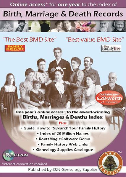 More info about Birth, Marriage & Death Records - Online access for one year