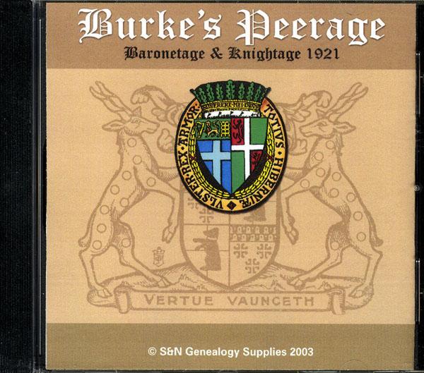 More info about Burke's Peerage and Baronetage 1921 (Membership Gift CD)