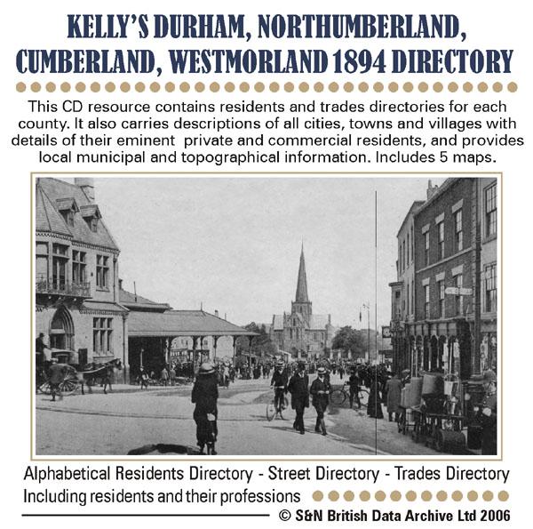 More info about Durham, Northumberland, Westmorland & Cumberland Kelly's 1894 Directory