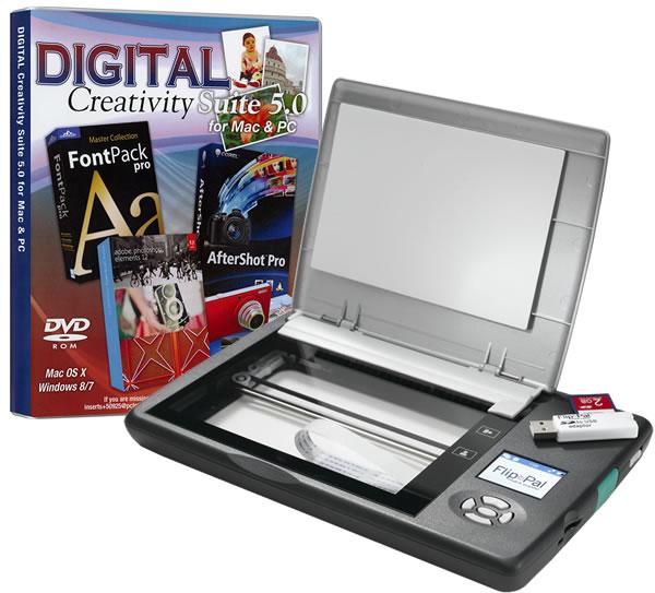 Flip-Pal Mobile Scanner with Digital Creativity Suite