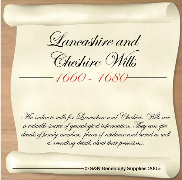 Lancashire and Cheshire Wills 1660-1680