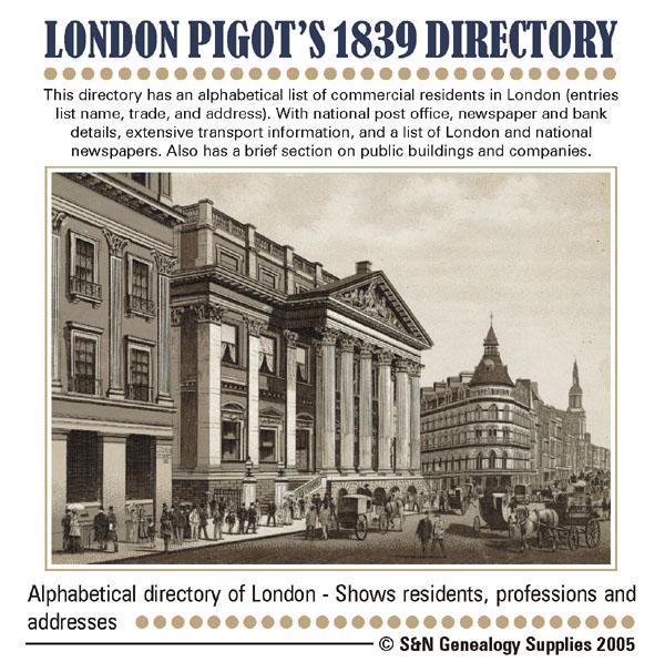 More info about London 1839 Pigot's Directory 