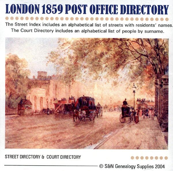 More info about London 1859 -  Kelly's Post Office Directory