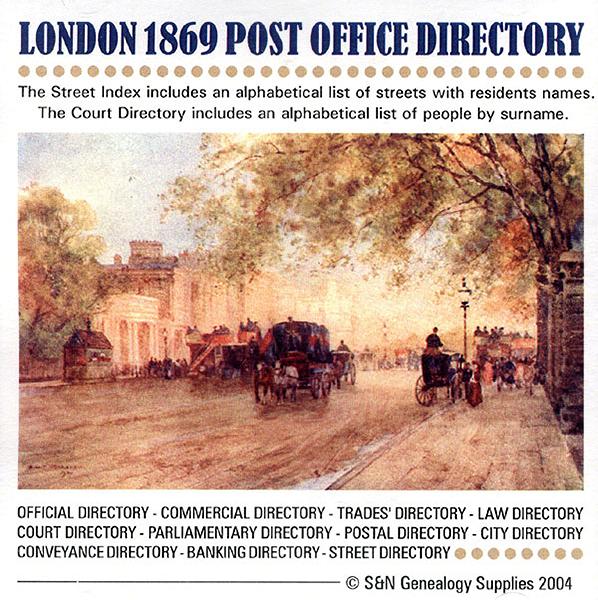 More info about London 1869 - Kelly's Post Office Directory