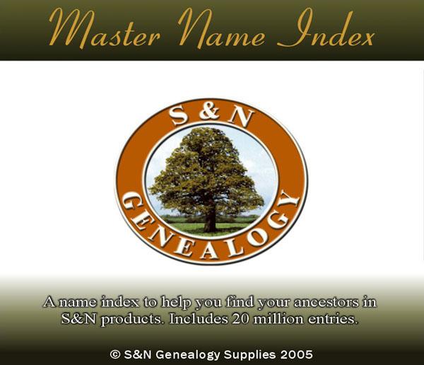 More info about Master Name Index - 20 million names (Membership Gift CD)