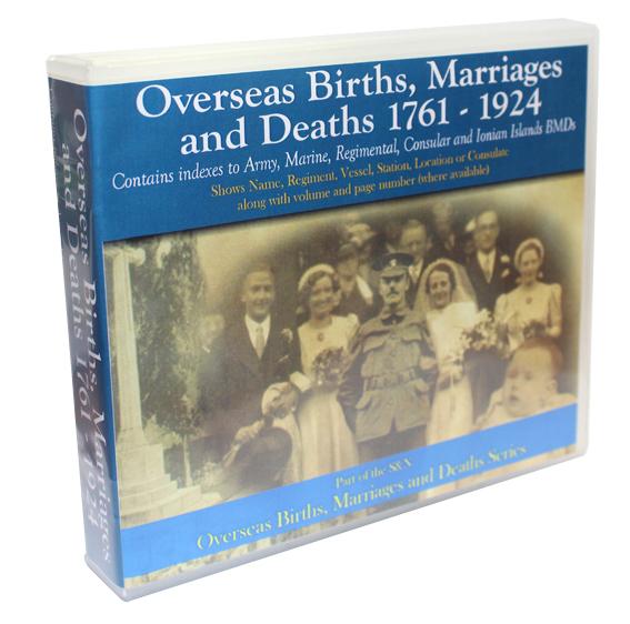Overseas Births, Marriages and Deaths 1761-1924