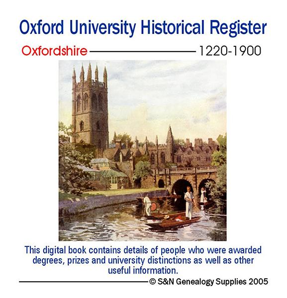 More info about Oxford University Historical Register  1220-1900