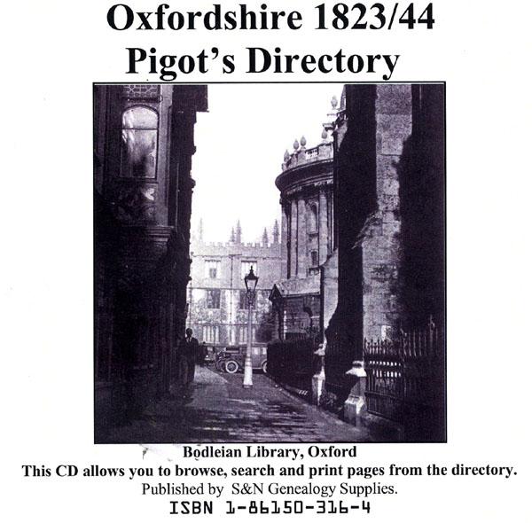 More info about Oxfordshire 1823 & 1844 Pigot's Directory