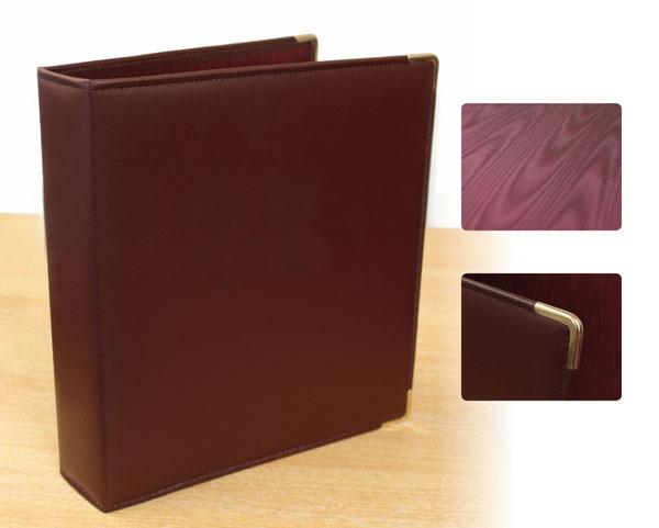 More info about Premium Leather A4 Burgundy Binder - Untitled (Heavy Item)