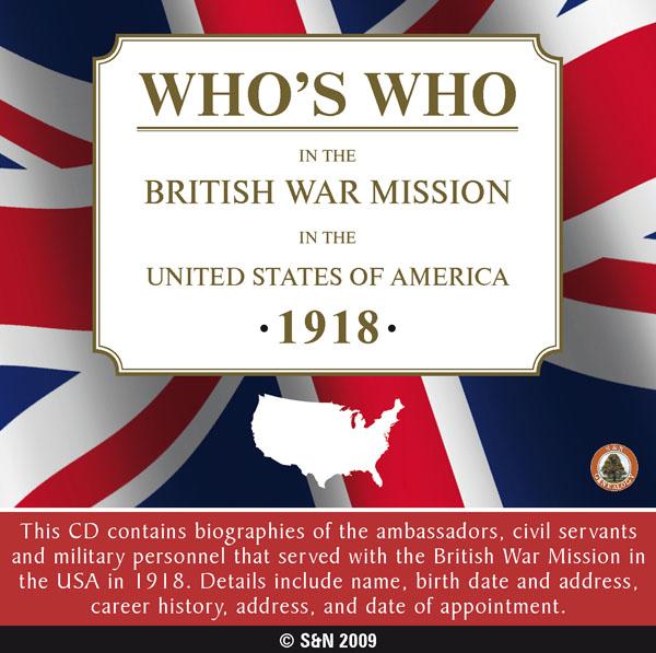 More info about Who's Who in the British War Mission in the United States of America - 1918