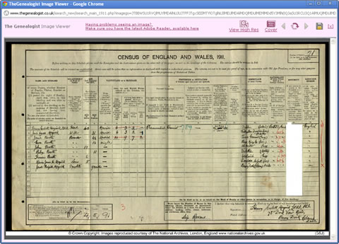 Wales 1911 Census