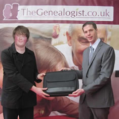 Matthew Abel, winner of the Young Genealogist of the Year award