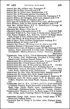 The Royal Blue Book 1913