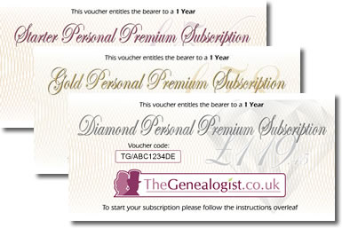 TheGenealogist.co.uk Gift Vouchers