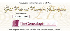 TheGenealogist Gold Subscription Gift Voucher - 1 Year