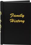 A4 Black Leather Effect Family History Springback Binder