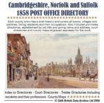 Cambridgeshire, Norfolk & Suffolk 1858 Post Office Directory
