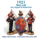 Navy List 1921 - July, August, & September