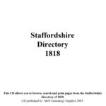 Staffordshire 1818 General and Commercial Directory