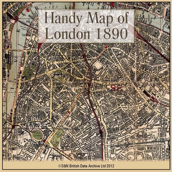 London Handy Map of London 1890