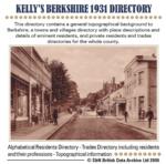Berkshire, Kelly's 1931 Directory